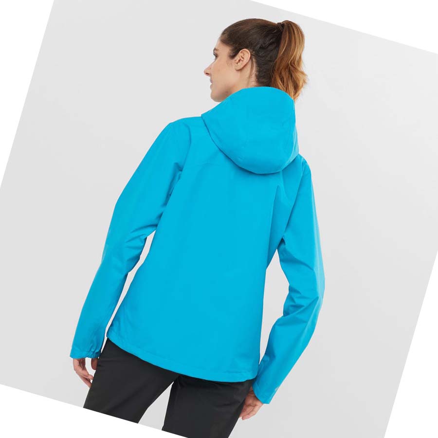 Chaquetas Salomon OUTLINE GORE-TEX WATERPROOF 2.5L Mujer Azules | MX 2489KOR